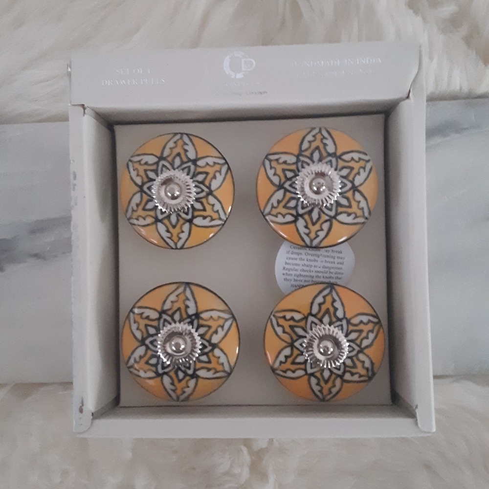 4 Casa Decor Ceramic Drawer Cabinet Knob Pulls